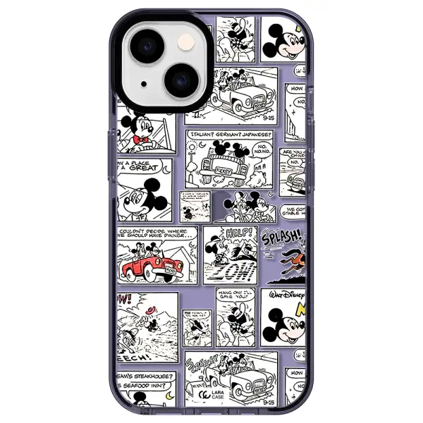 mickey mouse comic strip Apple iPhone 14 impact Lilac Case