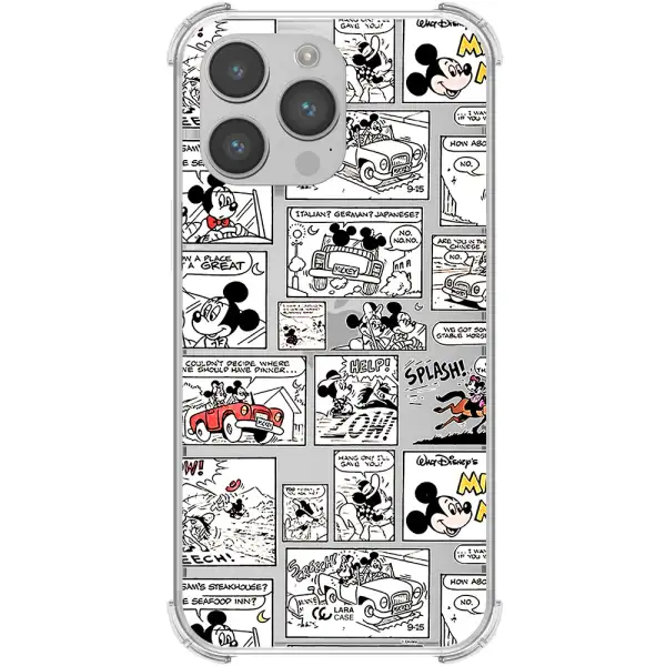mickey mouse comic strip Apple iPhone 14 pro Clear PC Case