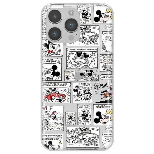 Mickey Mouse Comic Strip Apple Iphone 14 Pro Clear Tpu Case