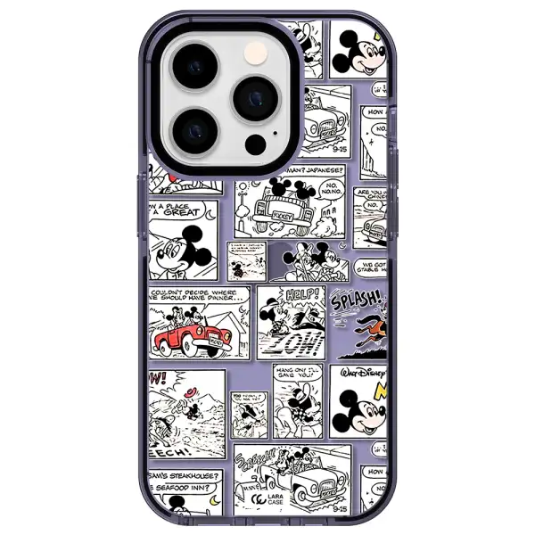 mickey mouse comic strip Apple iPhone 14 pro impact Lilac Case