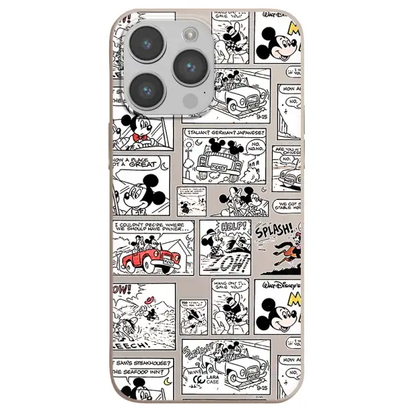 mickey mouse comic strip Apple iPhone 14 pro max Silicone Stone Case