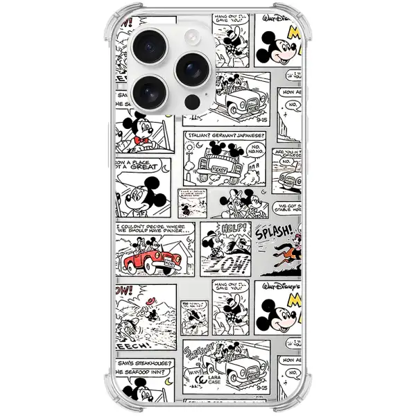 Mickey Mouse Comic Strip Apple Iphone 16 Pro Max Clear Pc Case