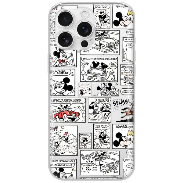 Mickey Mouse Comic Strip Apple Iphone 16 Pro Max Clear Tpu Case