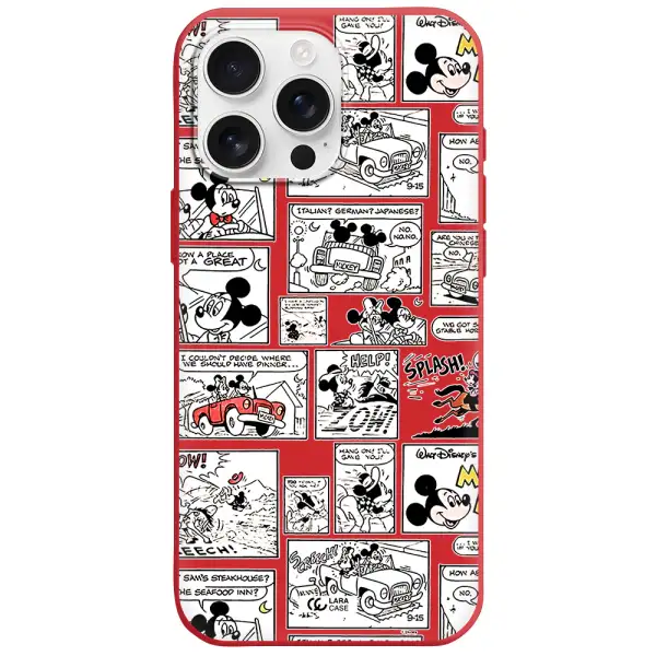 Mickey Mouse Comic Strip Apple Iphone 16 Pro Max Silicone Stone Case