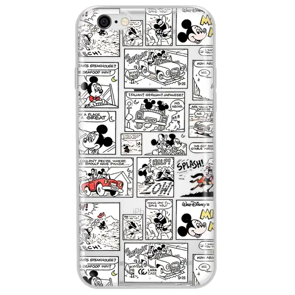 Mickey Mouse Comic Strip Apple Iphone 6 Clear Tpu Case
