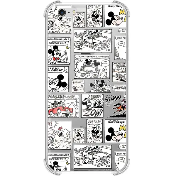 mickey mouse comic strip Apple iPhone 6 s plus Clear PC Case