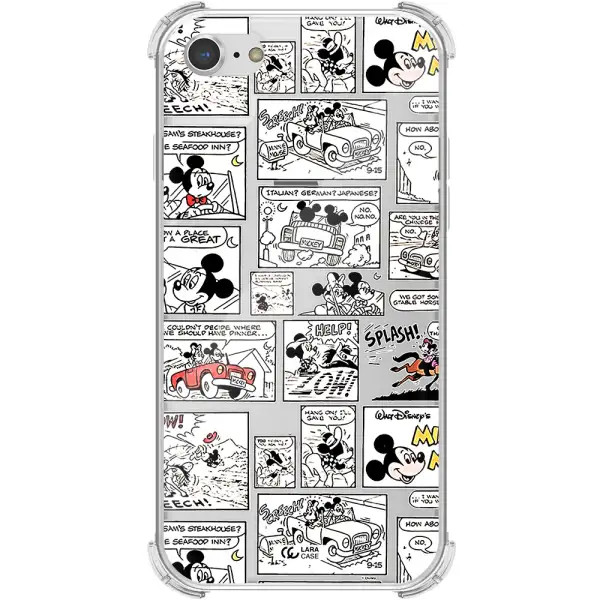 mickey mouse comic strip Apple iPhone 8 Clear PC Case