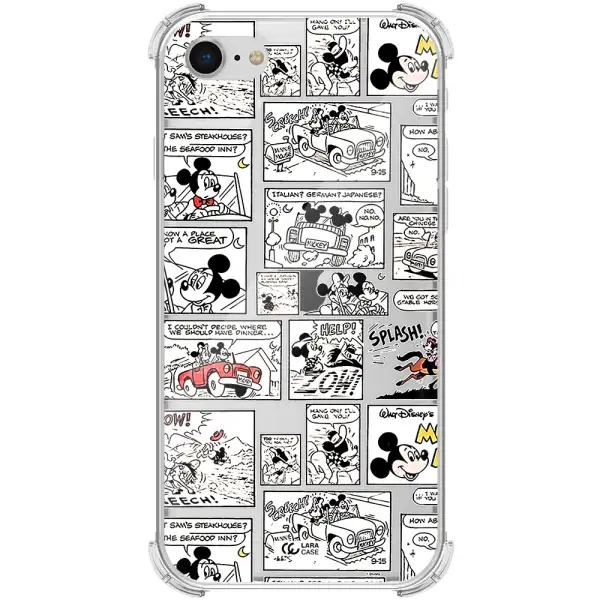 mickey mouse comic strip Apple iPhone se 2020 Clear PC Case