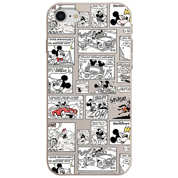 mickey mouse comic strip Apple iPhone se 2020 Silicone Stone Case