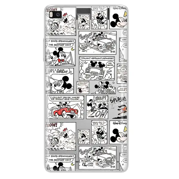 Mickey Mouse Comic Strip Huawei P8 Clear Tpu Case