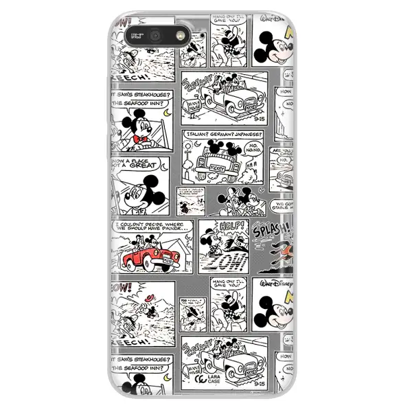 Mickey Mouse Comic Strip Huawei Y6 2018 Clear Tpu Case