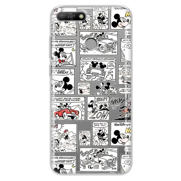 Mickey Mouse Comic Strip Huawei Y6 Prime 2018 Clear Tpu Case