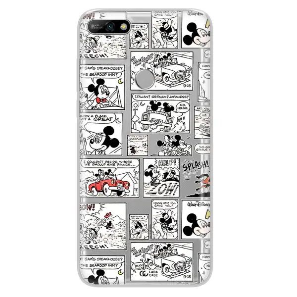 Mickey Mouse Comic Strip Huawei Y7 2018 Clear Tpu Case