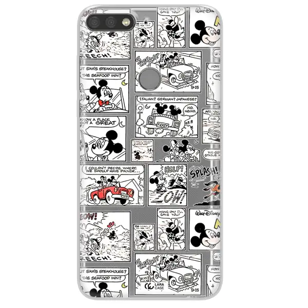 Mickey Mouse Comic Strip Huawei Y7 Prime 2018 Clear Tpu Case