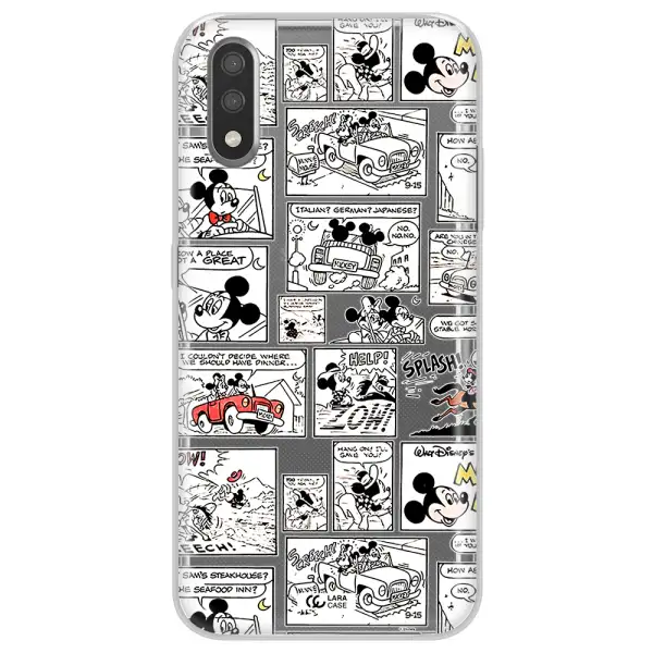 Mickey Mouse Comic Strip Samsung A01 Clear Tpu Case