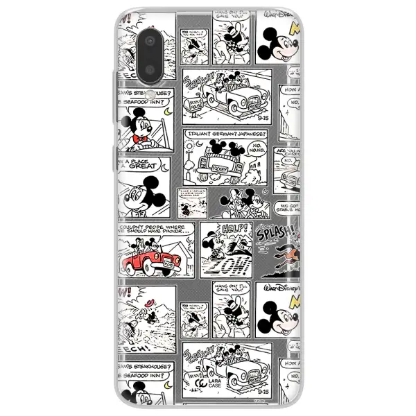 Mickey Mouse Comic Strip Samsung A02 Clear Tpu Case