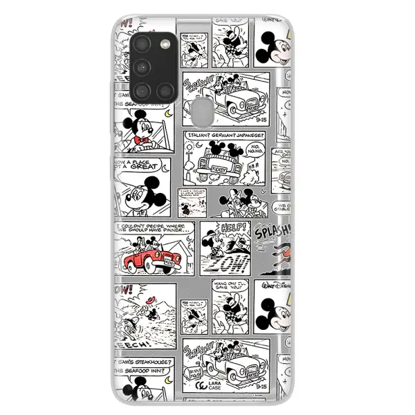 Mickey Mouse Comic Strip Samsung A21S Clear Tpu Case
