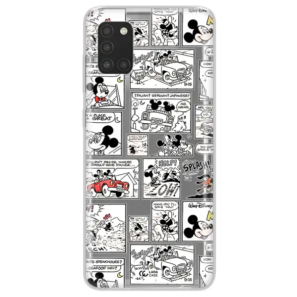 Mickey Mouse Comic Strip Samsung A31 Clear Tpu Case