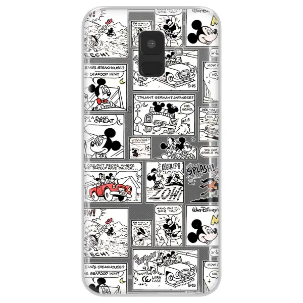 Mickey Mouse Comic Strip Samsung A6 Clear Tpu Case