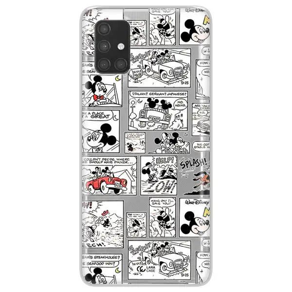 Mickey Mouse Comic Strip Samsung A71 Clear Tpu Case