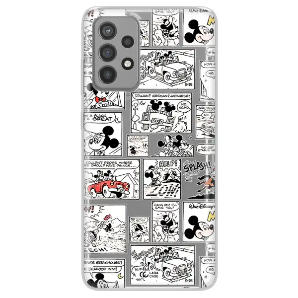 Mickey Mouse Comic Strip Samsung A72 Clear Tpu Case