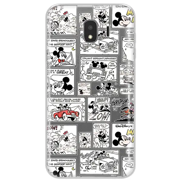 Mickey Mouse Comic Strip Samsung J4 Clear Tpu Case