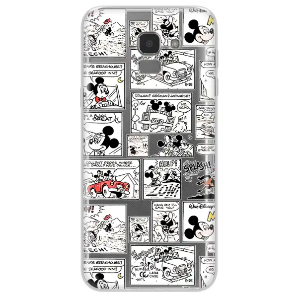 Mickey Mouse Comic Strip Samsung J6 Clear Tpu Case
