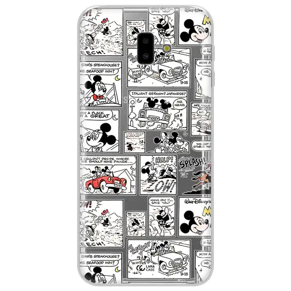 Mickey Mouse Comic Strip Samsung J6 Plus Clear Tpu Case