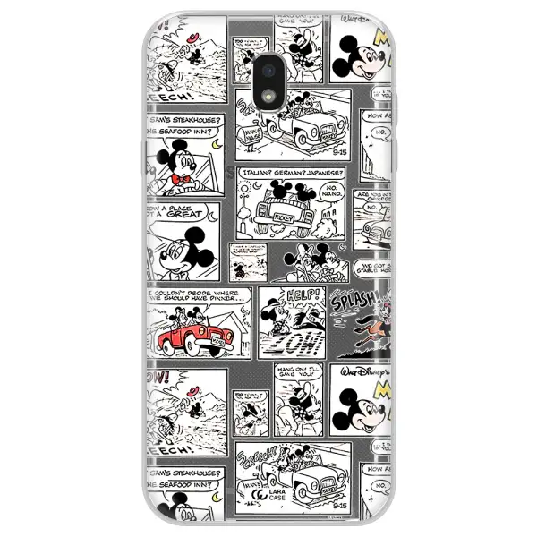 Mickey Mouse Comic Strip Samsung J7 Pro Clear Tpu Case