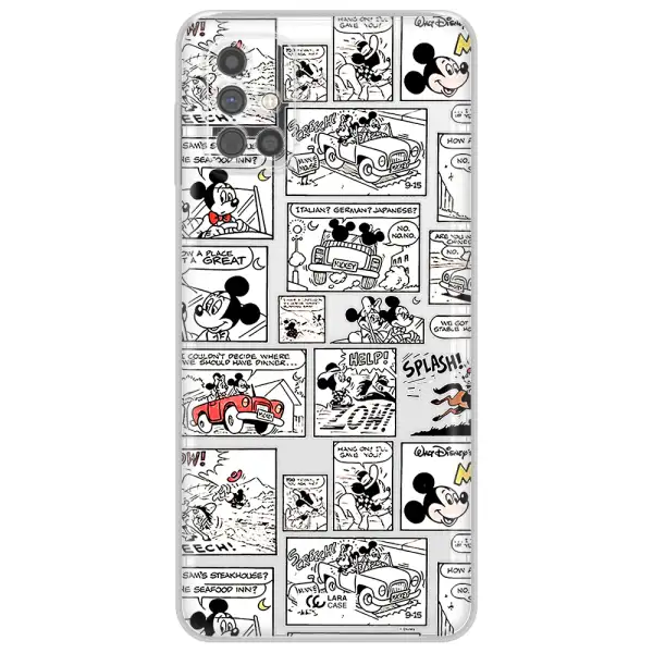 Mickey Mouse Comic Strip Samsung M51 Clear Tpu Case