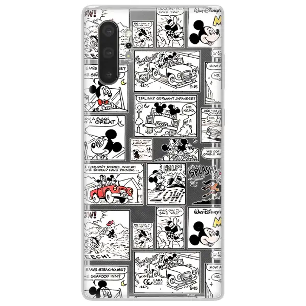 Mickey Mouse Comic Strip Samsung Note 10 Plus Clear Tpu Case