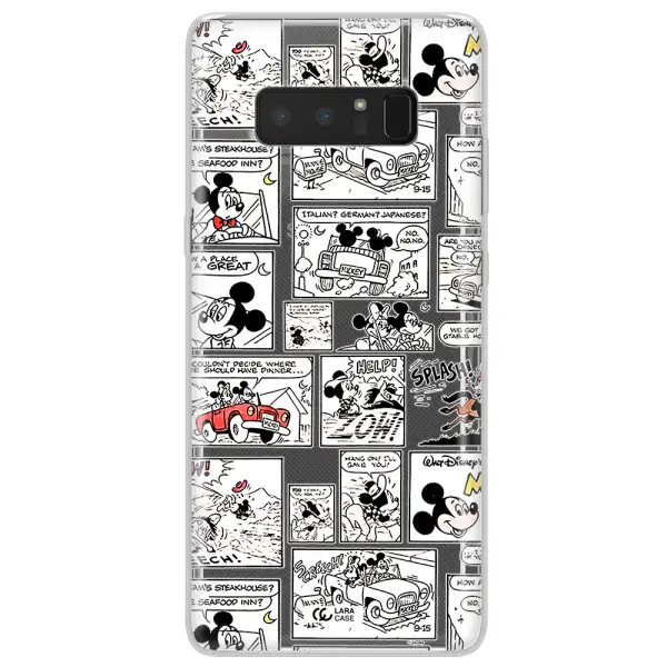 Mickey Mouse Comic Strip Samsung Note 8 Clear Tpu Case