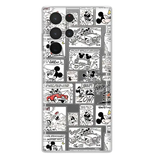 Mickey Mouse Comic Strip Samsung S 22 Ultra Clear Tpu Case