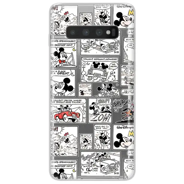 Mickey Mouse Comic Strip Samsung S10 Clear Tpu Case