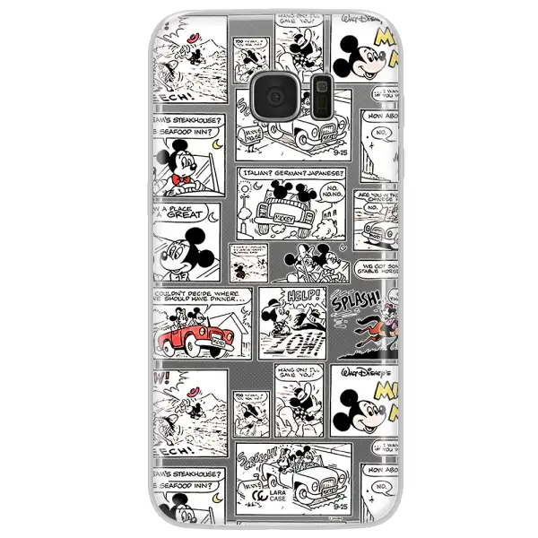Mickey Mouse Comic Strip Samsung S7 Edge Clear Tpu Case