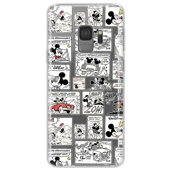 Mickey Mouse Comic Strip Samsung S9 Clear Tpu Case