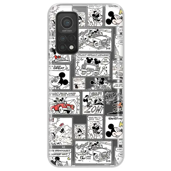 Mickey Mouse Comic Strip Xiaomi Mi 10T Clear Tpu Case