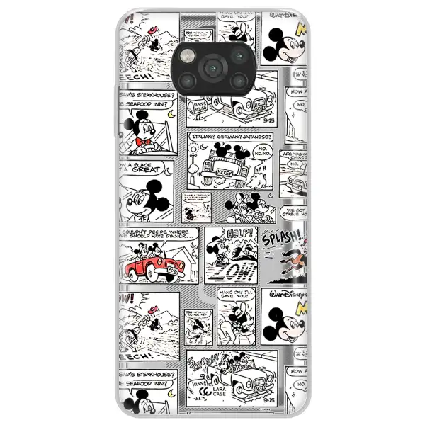 Mickey Mouse Comic Strip Xiaomi Poco X3 Clear Tpu Case