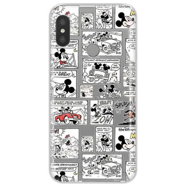 Mickey Mouse Comic Strip Xiaomi Redmi 6 Pro Clear Tpu Case