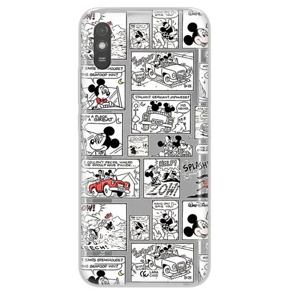 Mickey Mouse Comic Strip Xiaomi Redmi 9A Clear Tpu Case