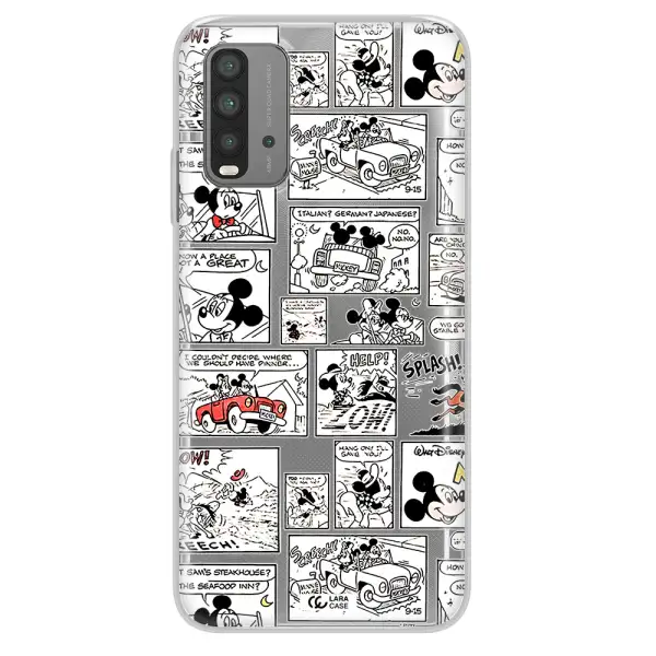 Mickey Mouse Comic Strip Xiaomi Redmi 9T Clear Tpu Case
