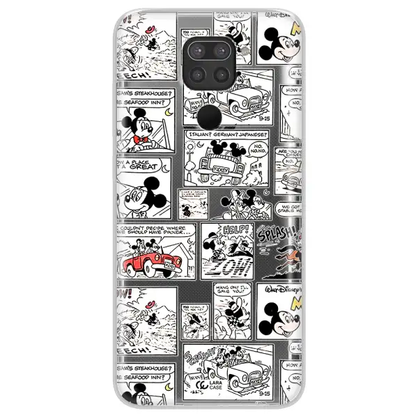 Mickey Mouse Comic Strip Xiaomi Redmi Note 9 Clear Tpu Case