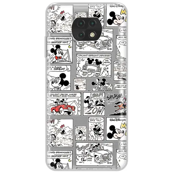 Mickey Mouse Comic Strip Xiaomi Redmi Note 9T Clear Tpu Case