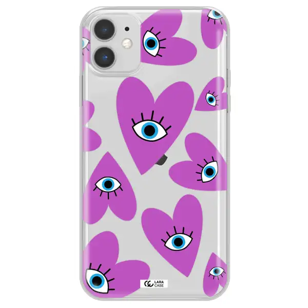 A Purple Heart With Eyes And A Black Eye Apple Iphone 11 Clear Tpu Case