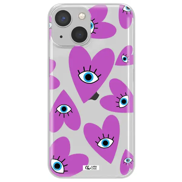 A Purple Heart With Eyes And A Black Eye Apple Iphone 13 Clear Tpu Case