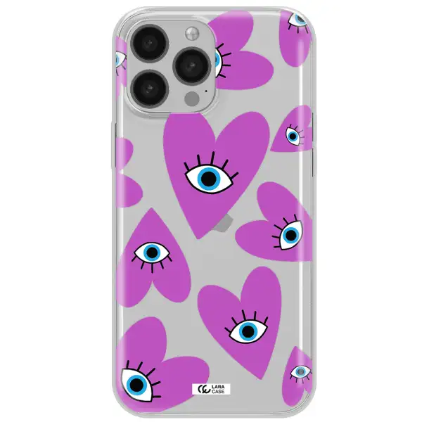A Purple Heart With Eyes And A Black Eye Apple Iphone 13 Pro Clear Tpu Case