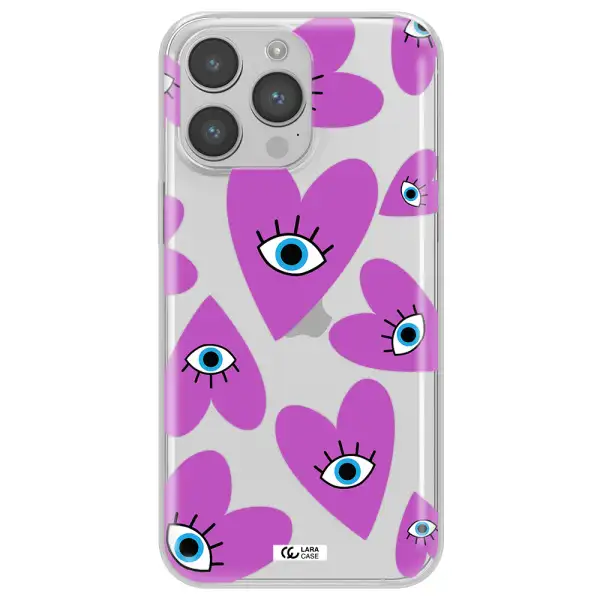 A Purple Heart With Eyes And A Black Eye Apple Iphone 14 Pro Max Clear Tpu Case