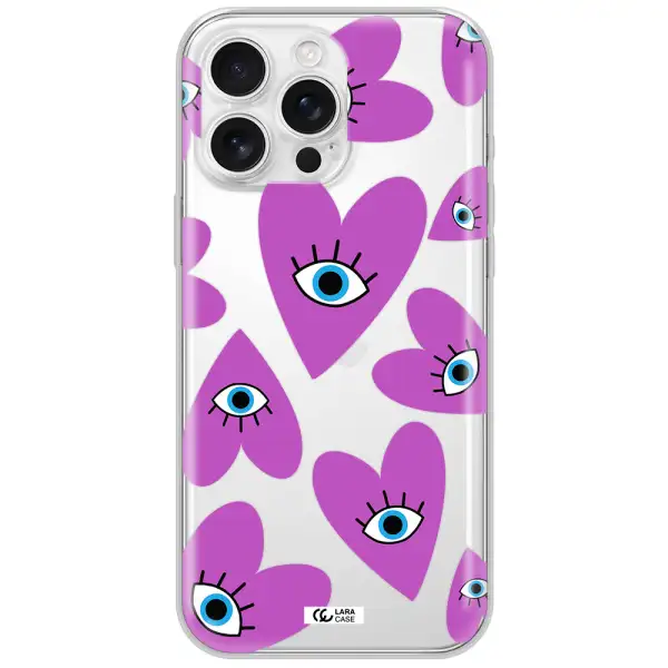 A Purple Heart With Eyes And A Black Eye Apple Iphone 16 Pro Max Clear Tpu Case