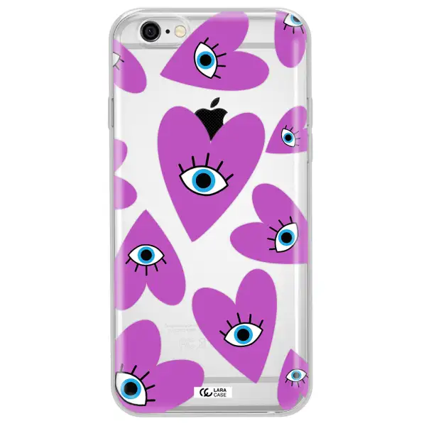 A Purple Heart With Eyes And A Black Eye Apple Iphone 6 Clear Tpu Case