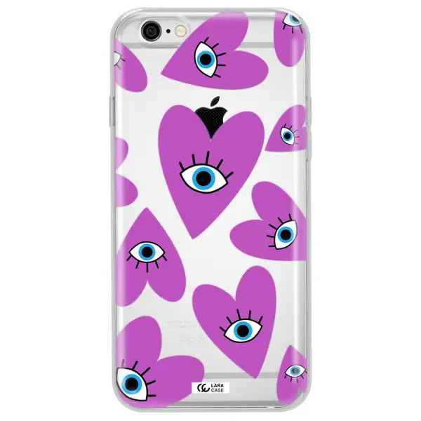 A Purple Heart With Eyes And A Black Eye Apple Iphone 6 Plus Clear Tpu Case